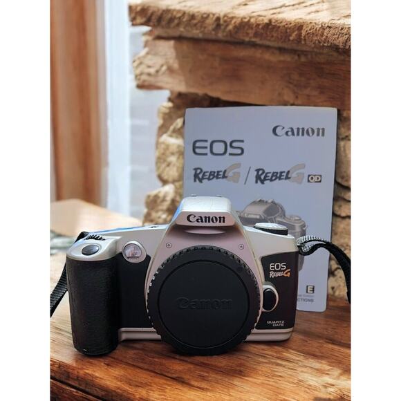 Canon EOS Rebel G Quartz Date QD 35mm SLR Film Camera Body Silver User Manual